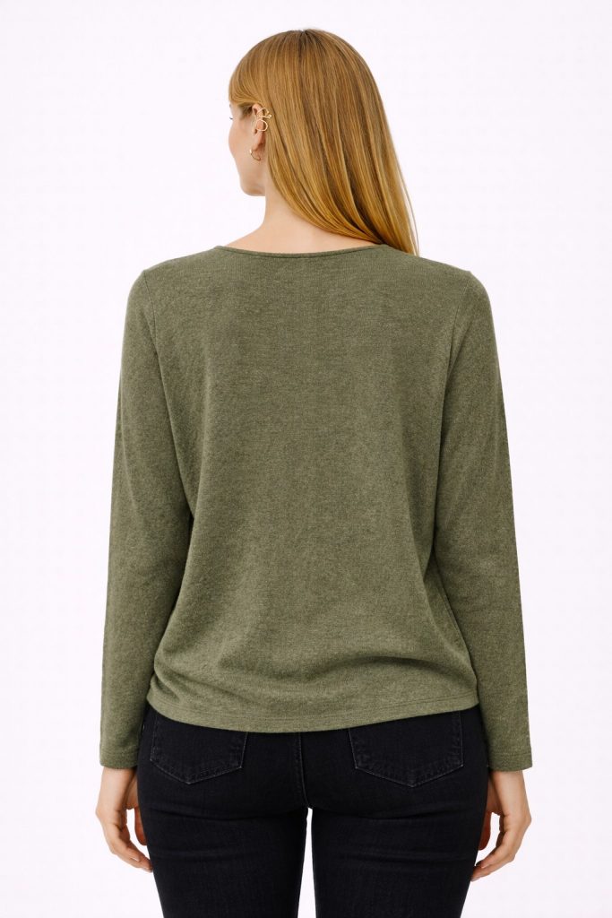 BDK V Yaka Triko Kazak 26KRS501 - K.HAKİ