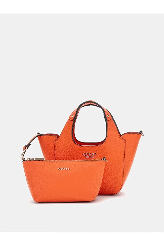 GUESS İki Parçalı Calista Portföy Çantalı El Çantası  HWBB7334750 - turuncu