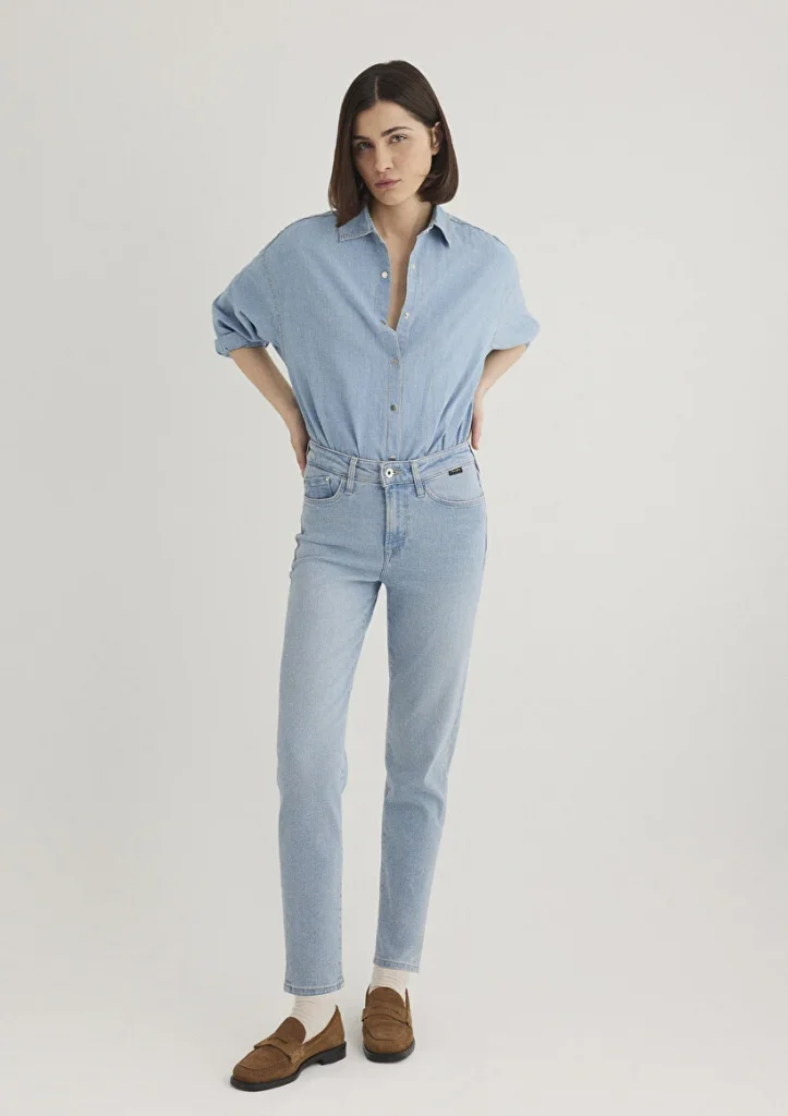 MAVİ Cindy Gold Shape Açık Mavi Jean Pantolon 87925 - A.MAVİ