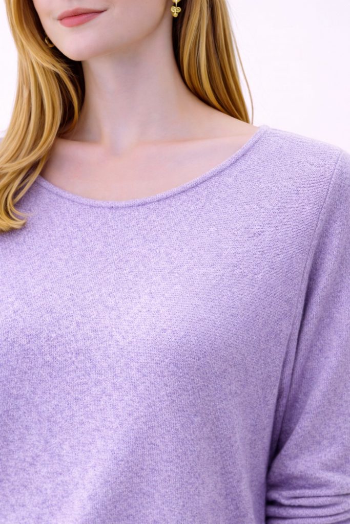 BDK Bisiklet Yaka Triko Kazak 26KRS930 - LİLA