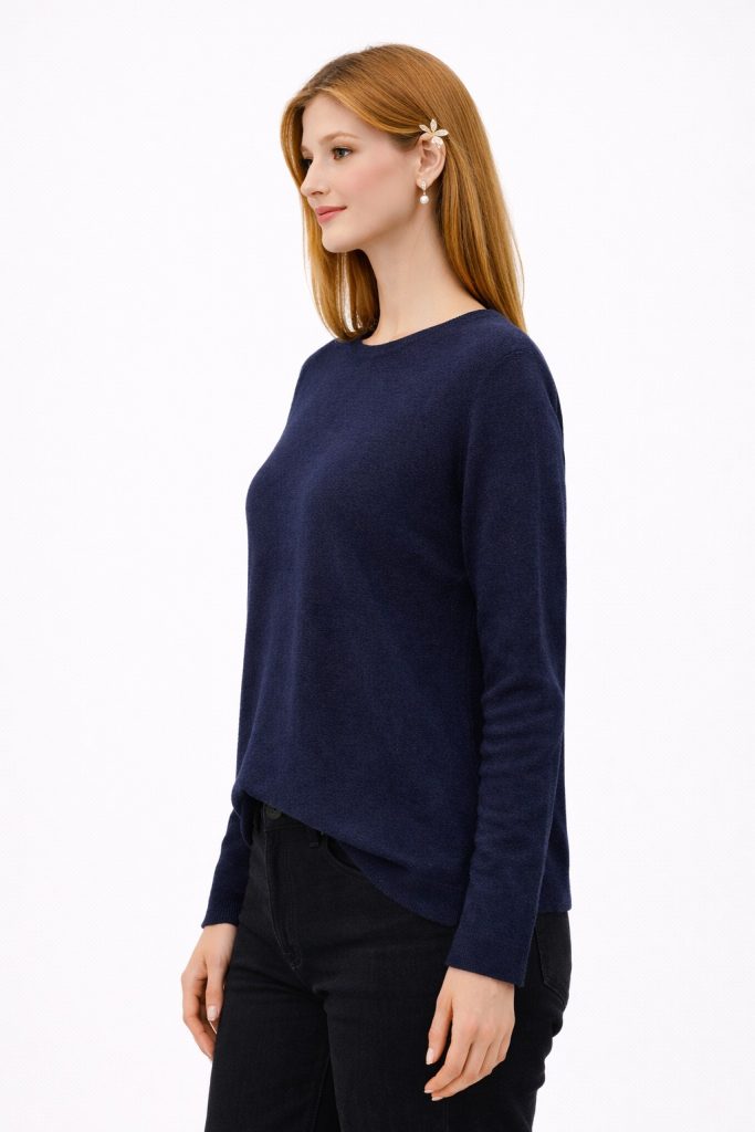 BDK Bisiklet Yaka Triko Kazak 26KRS930 - Lacivert