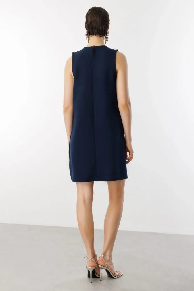 ON TRİKO Düğme Detaylı Yırtmaçlı Elbise 54332-25