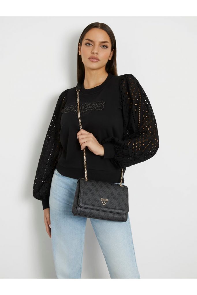 Guess 4G Logolu Noelle Çapraz Çanta HWBG7879210-25 - ANTRASİT