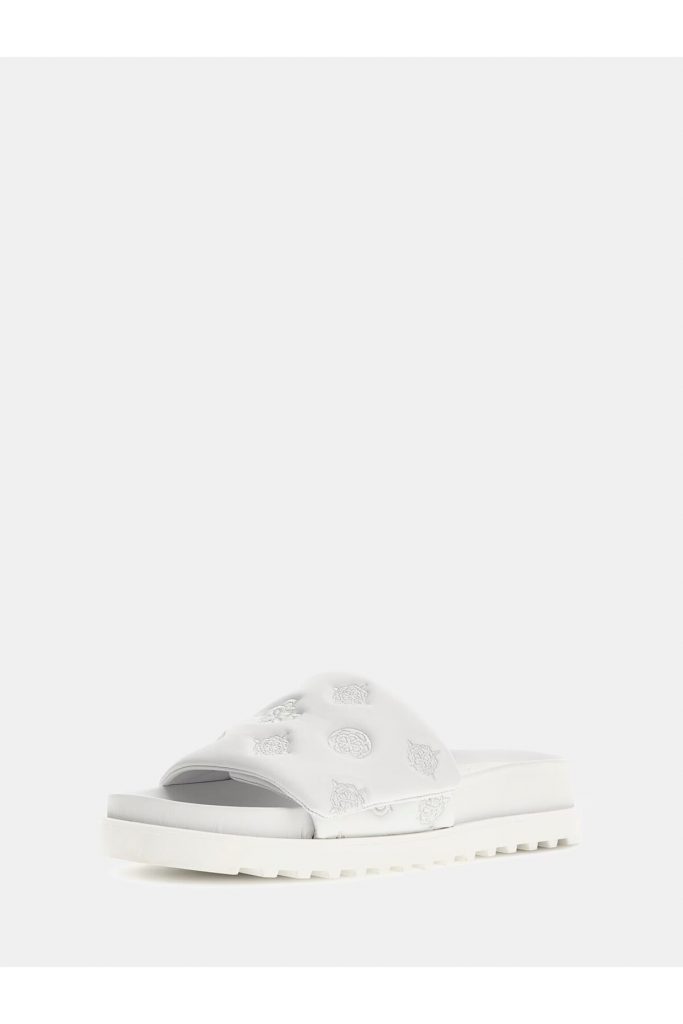 Guess Fabio 4G ve Peony Logolu Sandalet FLJFA2ELE19-25 - Beyaz