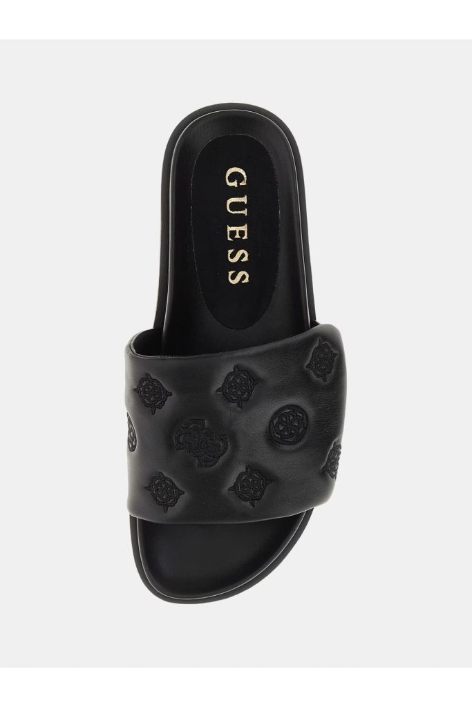 Guess Fabio 4G ve Peony Logolu Sandalet FLJFA2ELE19-25 - Siyah