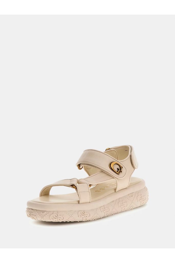 Guess Lanara 4G Logolu Sandalet FLJLANELE03-25 - EKRU
