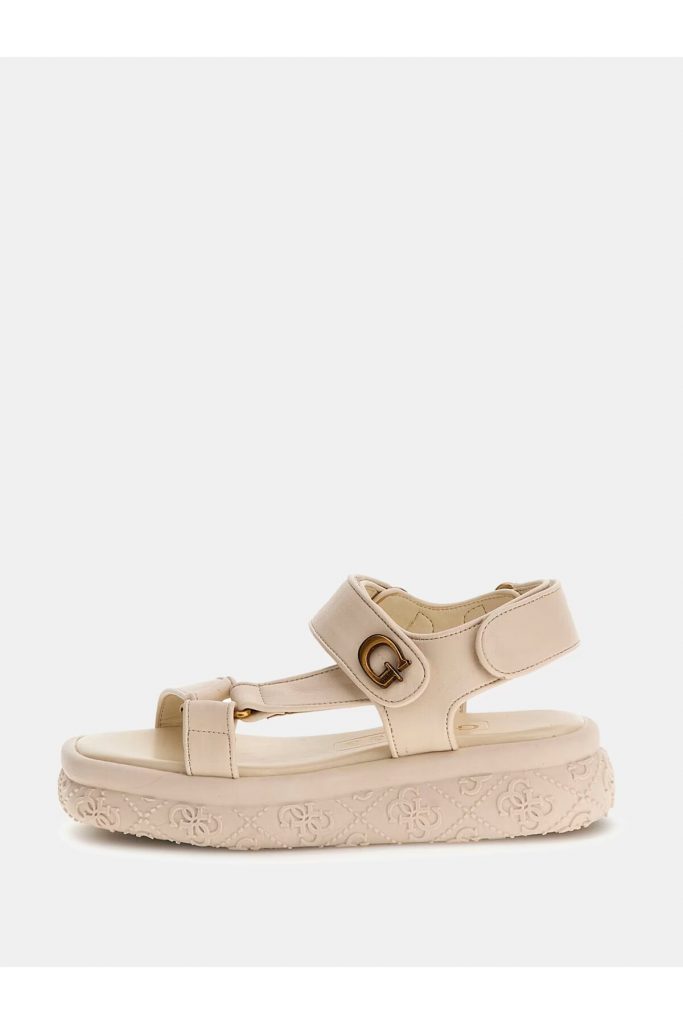 Guess Lanara 4G Logolu Sandalet FLJLANELE03-25 - EKRU