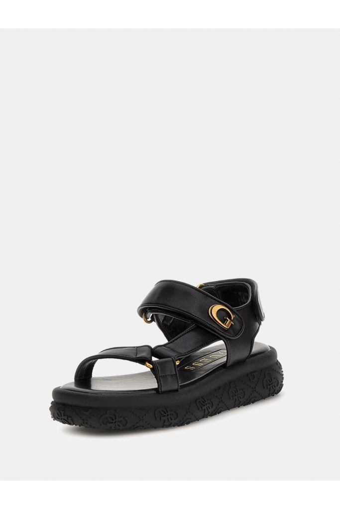 Guess Lanara 4G Logolu Sandalet FLJLANELE03-25 - Siyah