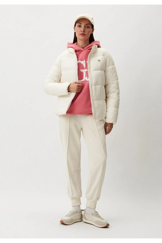 Guess New Claudia Kadın Aktif Mont V4YL03WFUD0-24K - Beyaz