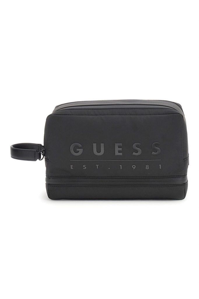 Guess Çift Fermuarlı Güzellik Çantası pmsowup5336 - Siyah