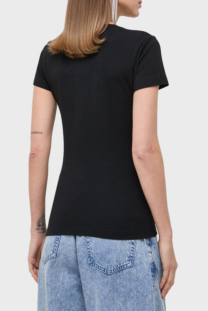 Guess Flowers Triang Kadın Slim Fit T-shirt W4RI38J1314 - Siyah