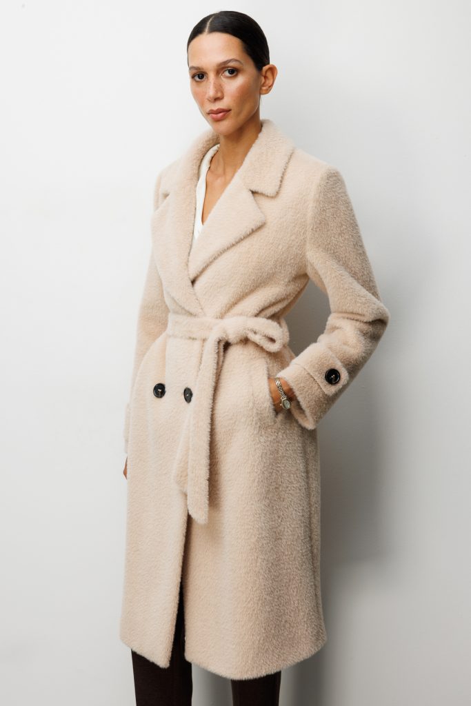 EKOL Beli Kuşaklı Peluş Kaban 6033 - KUM