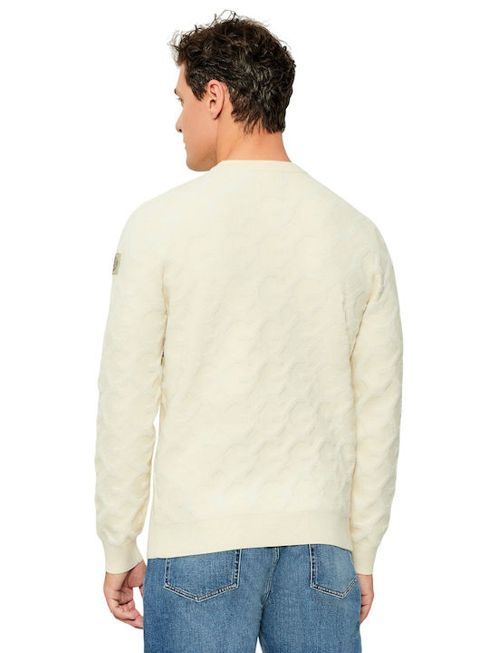 GUESS Kabartma Jakarlı Logolu Triko Kazak M5BR19Z0470 - KREM