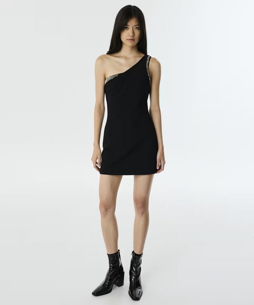 TWIST Çift Parça Görünüm İşelemeli elbise TW6250002130 - Siyah