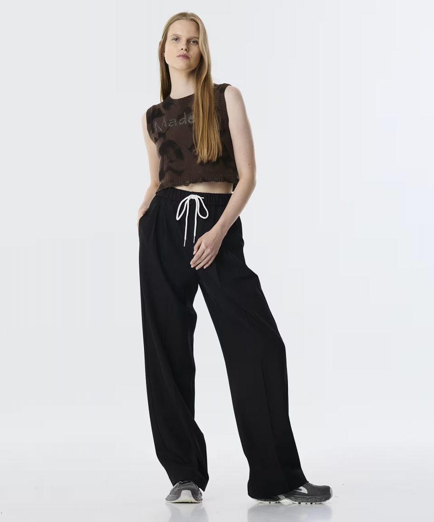 TWIST Kontrast Kordonlu Pantolon TW6250003129 - Siyah