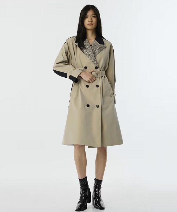 TWIST Trok Baskılı ve İşlemeli Trençkot TW6250011018