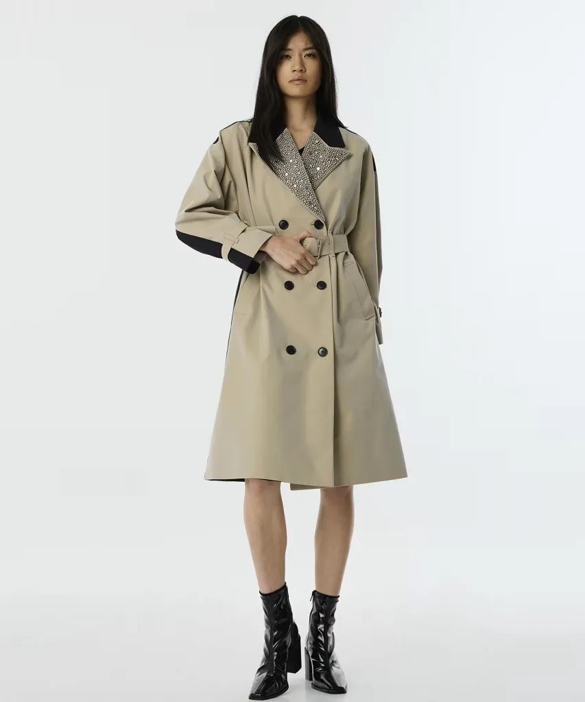 TWIST Trok Baskılı ve İşlemeli Trençkot TW6250011018