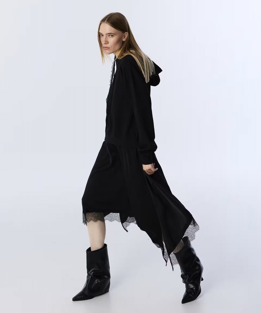 TWIST Çift Parça Görünümlü Elbise TW6250002204 - Siyah