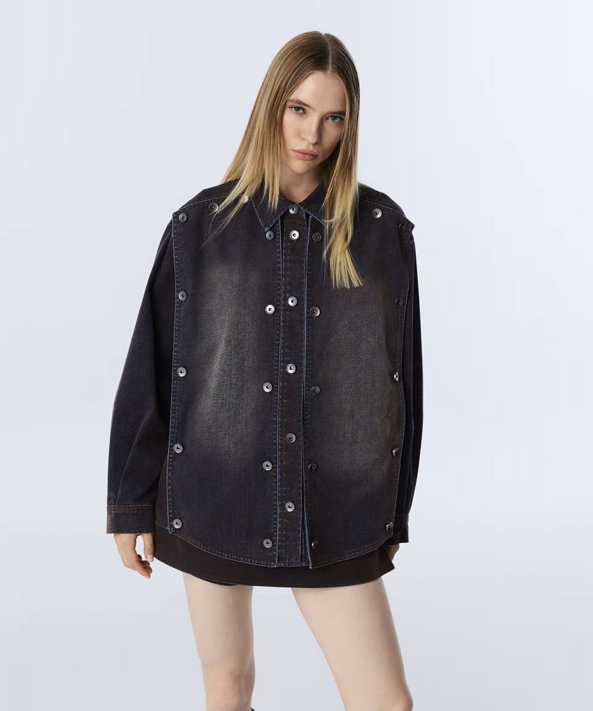 TWIST Metal Düğme Aksesuarlı Gömlek Ceket  TW6250005082 - MÜRDÜM