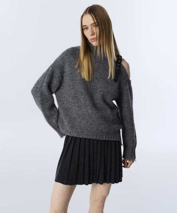 TWIST Suni Deri Kemer Aksesuarlı Kazak TW6250050431