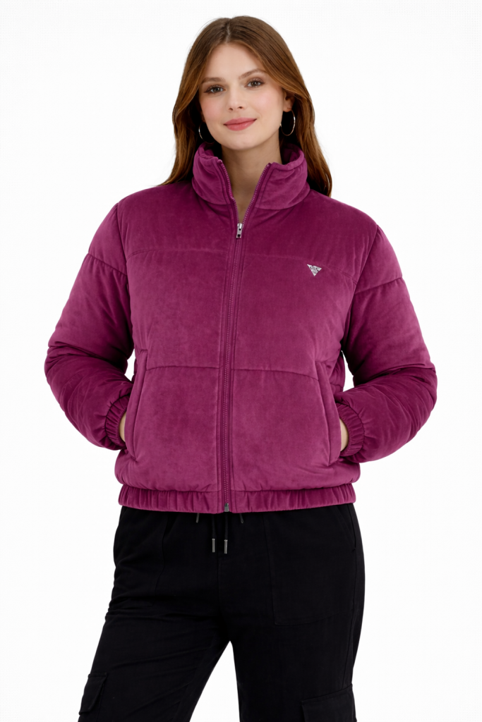 GUESS  Couture Fermuarlı Şişme Mont  V4BL03KBXI2