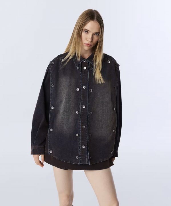 TWIST Metal Düğme Aksesuarlı Gömlek Ceket  TW6250005082