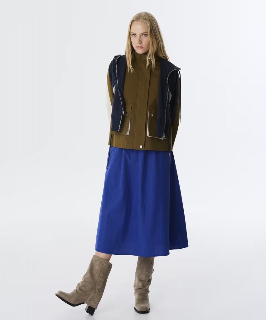 TWIST Çift Parça Görünüm Colorblock Mont TW6250012067 - HAKİ