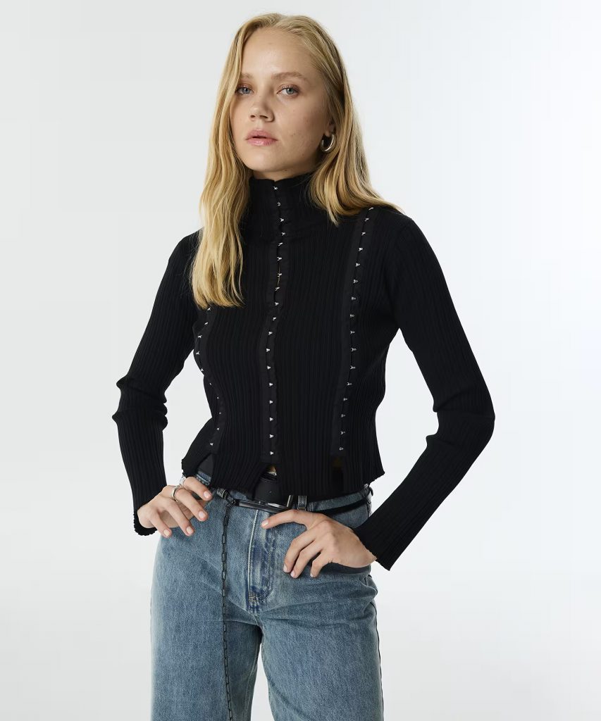 TWIST Agraf Kaplama Kazak TW6250050159 - Siyah