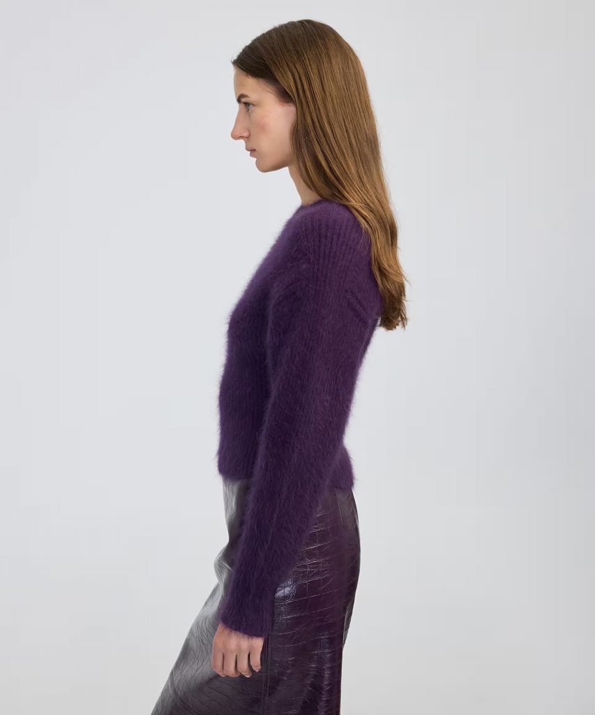 İPEKYOL Bel vurgulu ribanalı triko IW6250050434 - Mor