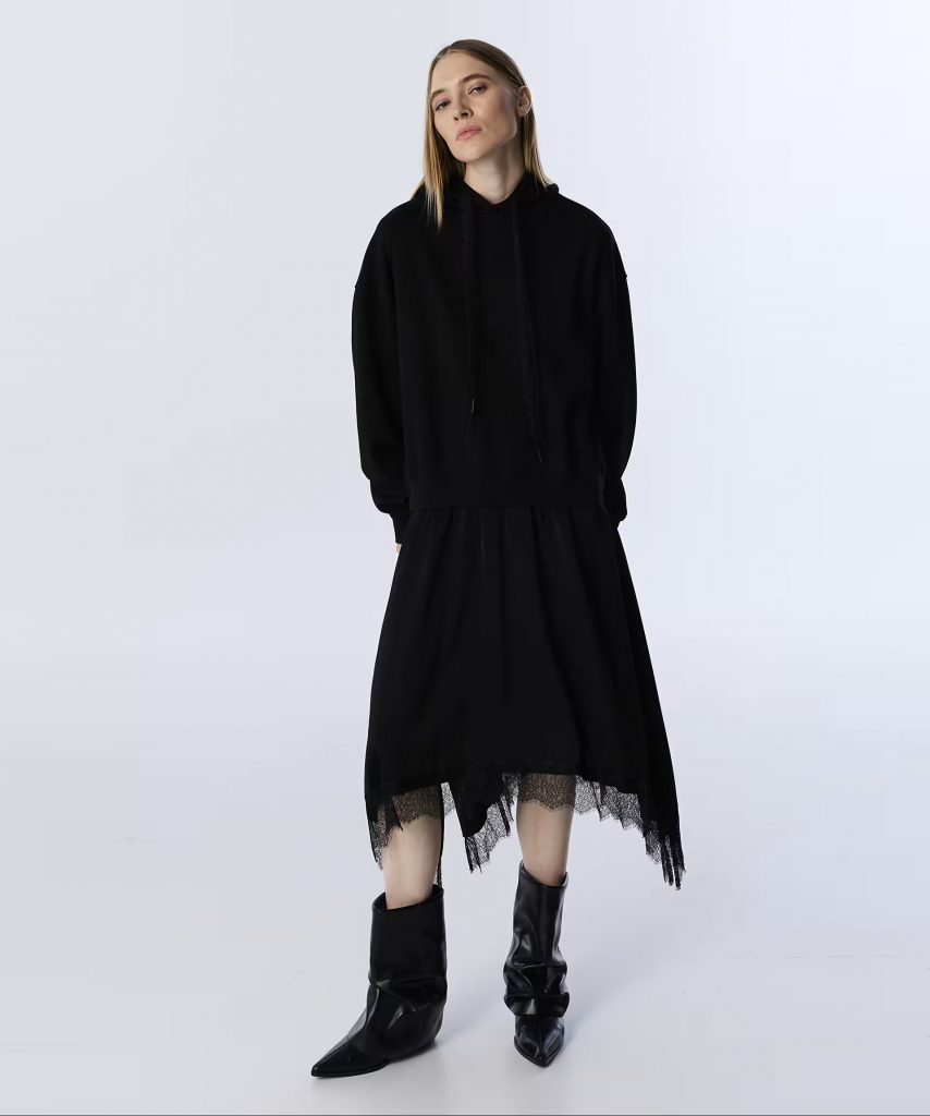 TWIST Çift Parça Görünümlü Elbise TW6250002204 - Siyah