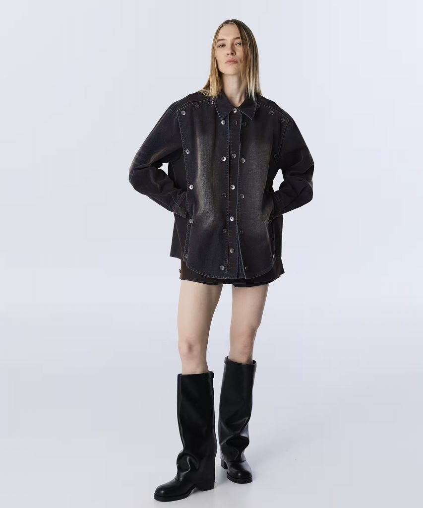 TWIST Metal Düğme Aksesuarlı Gömlek Ceket  TW6250005082 - MÜRDÜM