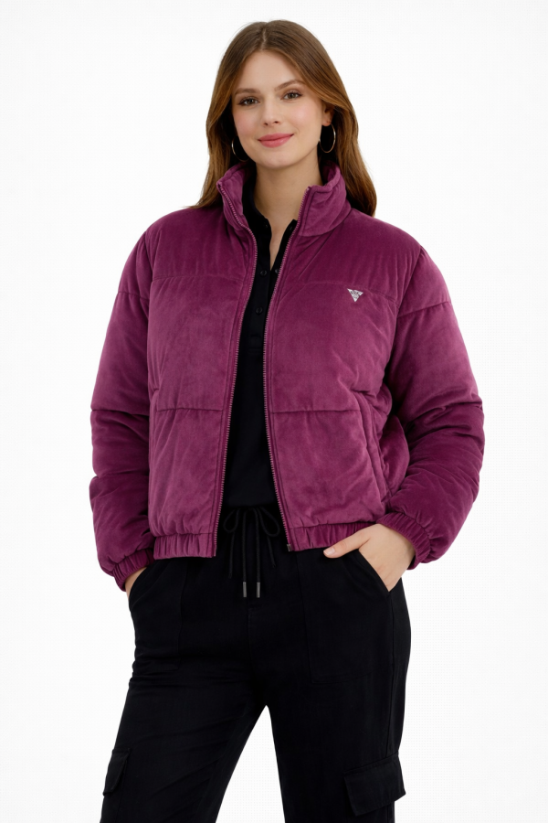 GUESS  Couture Fermuarlı Şişme Mont  V4BL03KBXI2