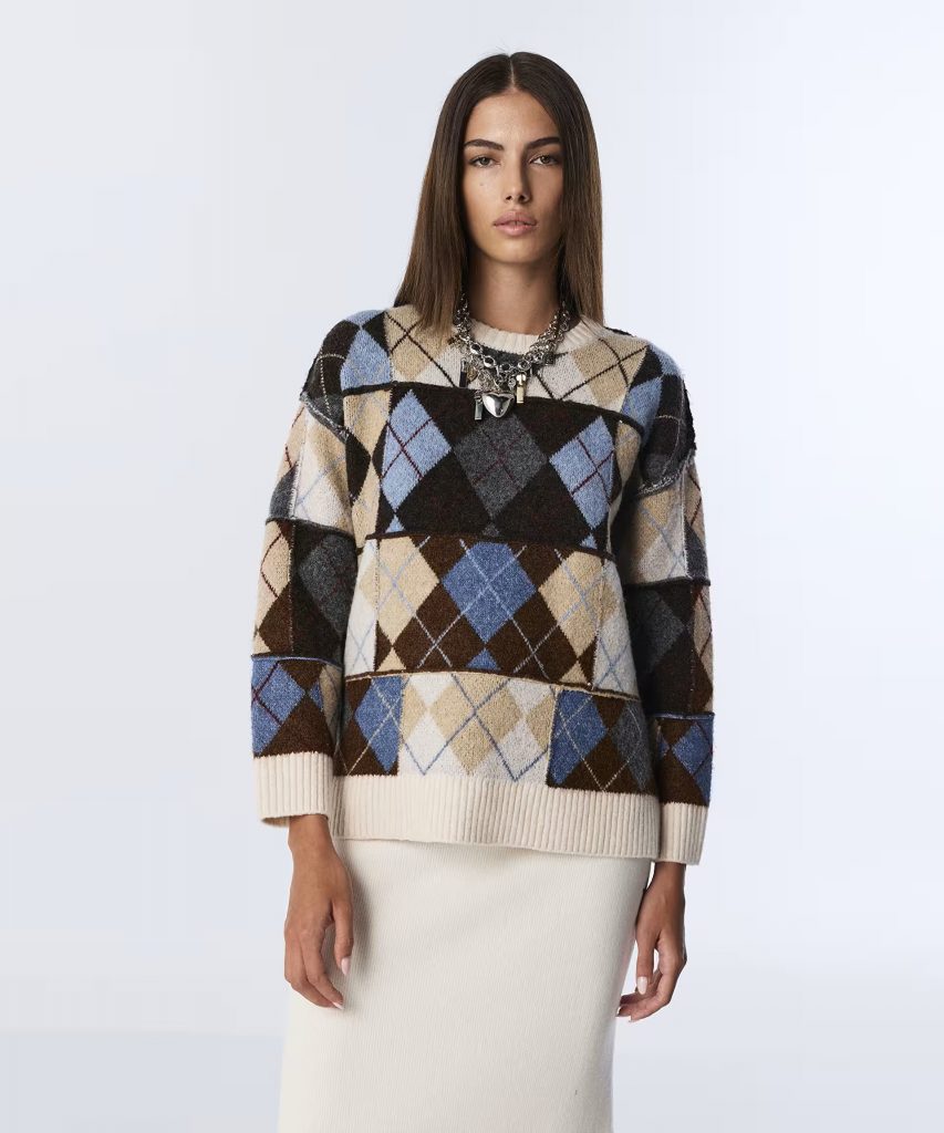 TWIST Baklava Desen Oversıze Kazak TW6250050443 - KREM