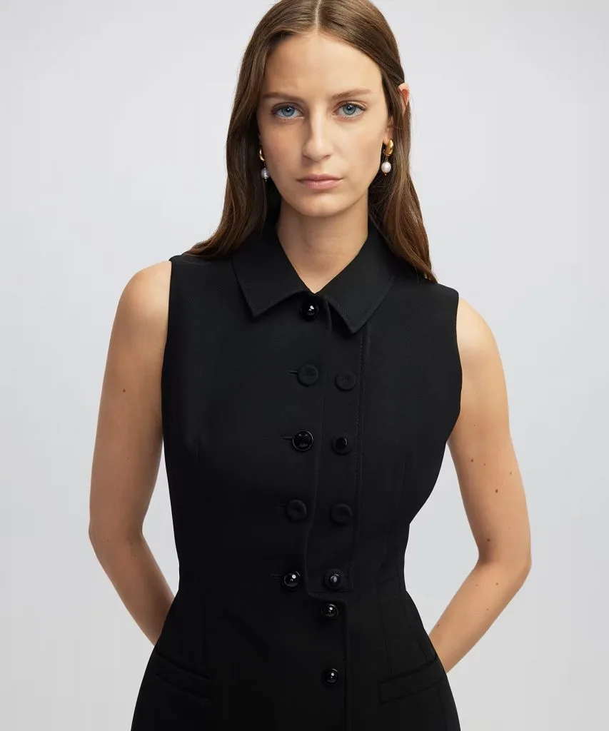 İPEKYOL Asimetrik düğmeli elbise IW6250002140