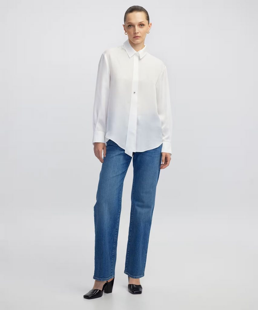 İPEKYOL Metal aksesuarlı gömlek IW6250025070 - Beyaz