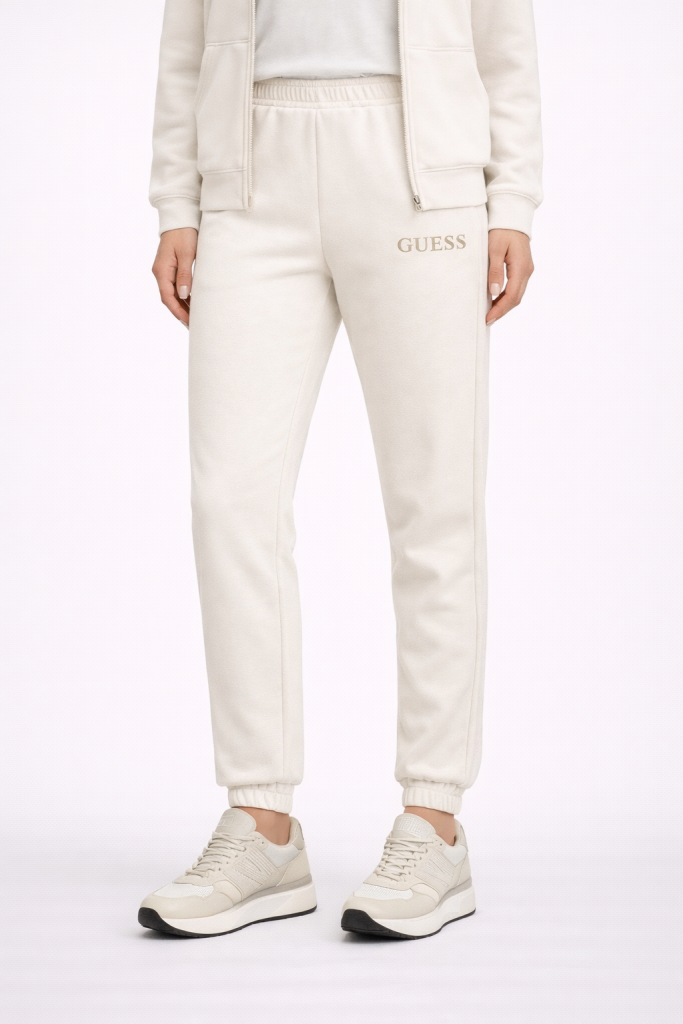 Guess NOÉMIE CUFF LONG Pantolon V4YB04KC3D2-24K - KREM