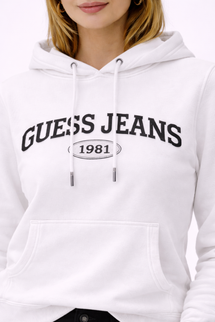 Guess Kadın Sweatshirt  W4YQ09KC811-24K - Beyaz