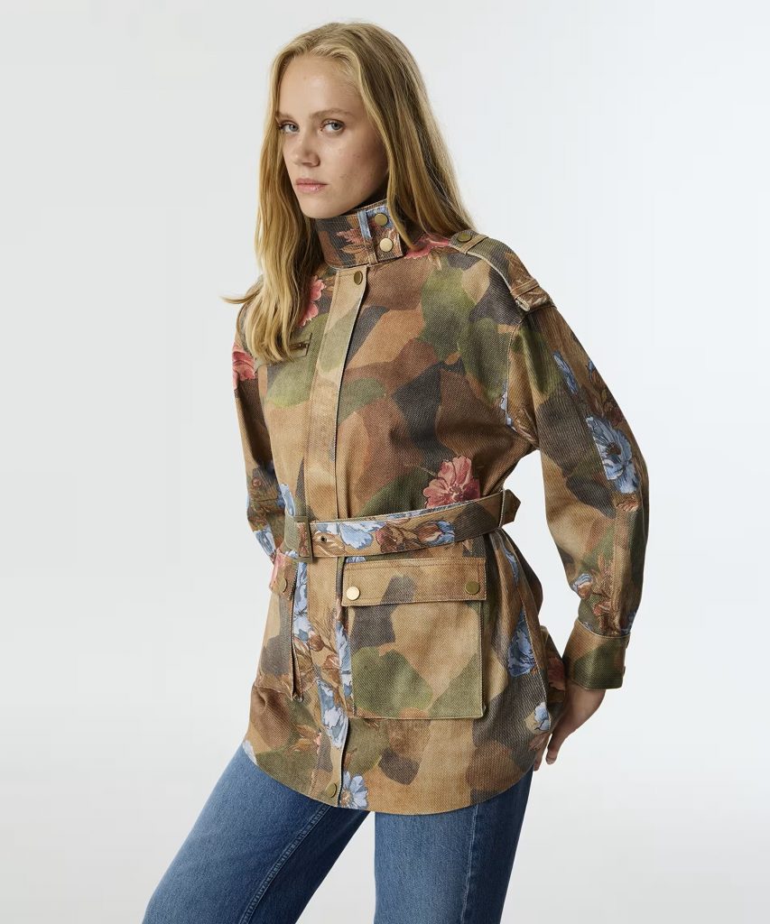 TWIST Çiçek Baskılı Mont TW6250011016 - naturel