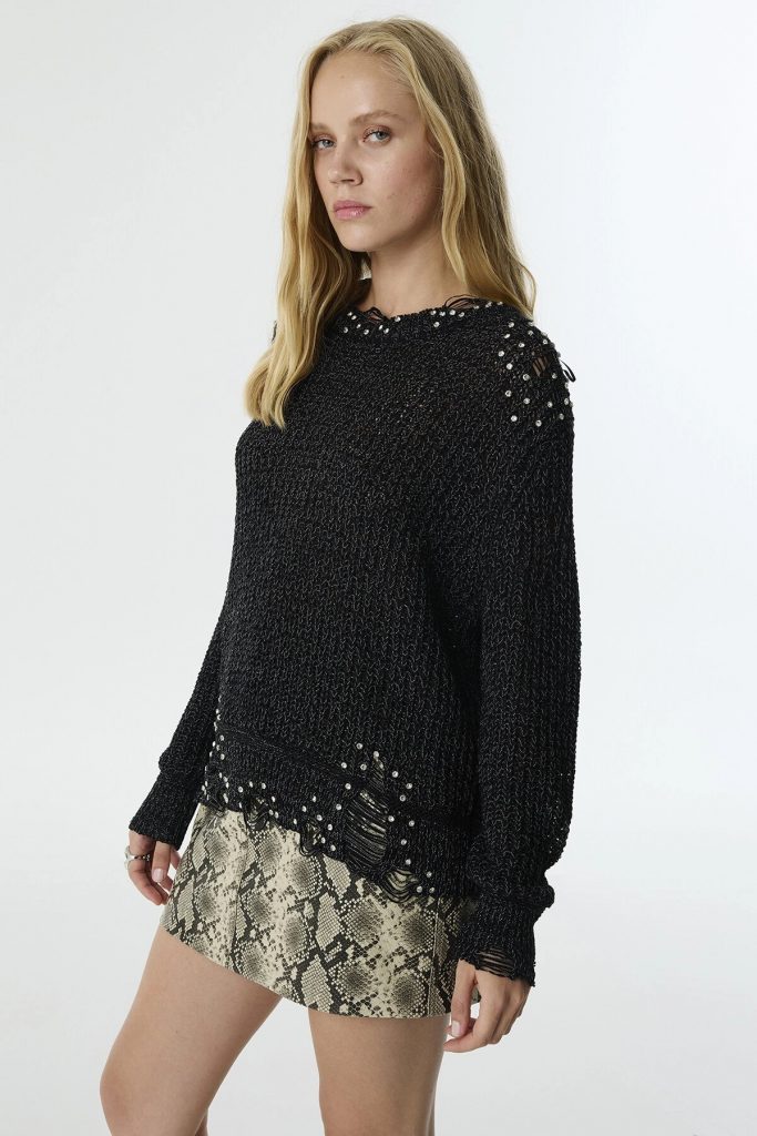 TWİST Taş Detaylı Kadın Triko TW6250050153 - Siyah