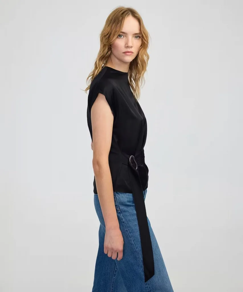 İPEKYOL Metal tokalı kuşaklı bluz IW6250006142