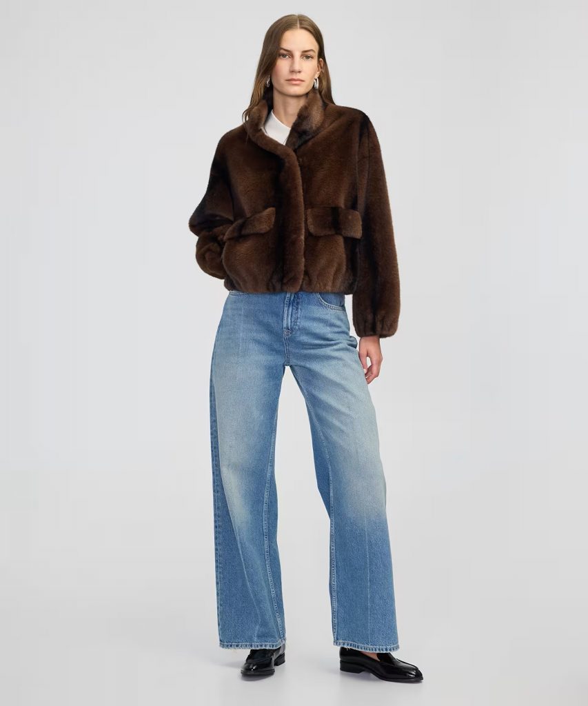 İPEKYOL Dik yakalı suni kürk IW6250012211 - kahve