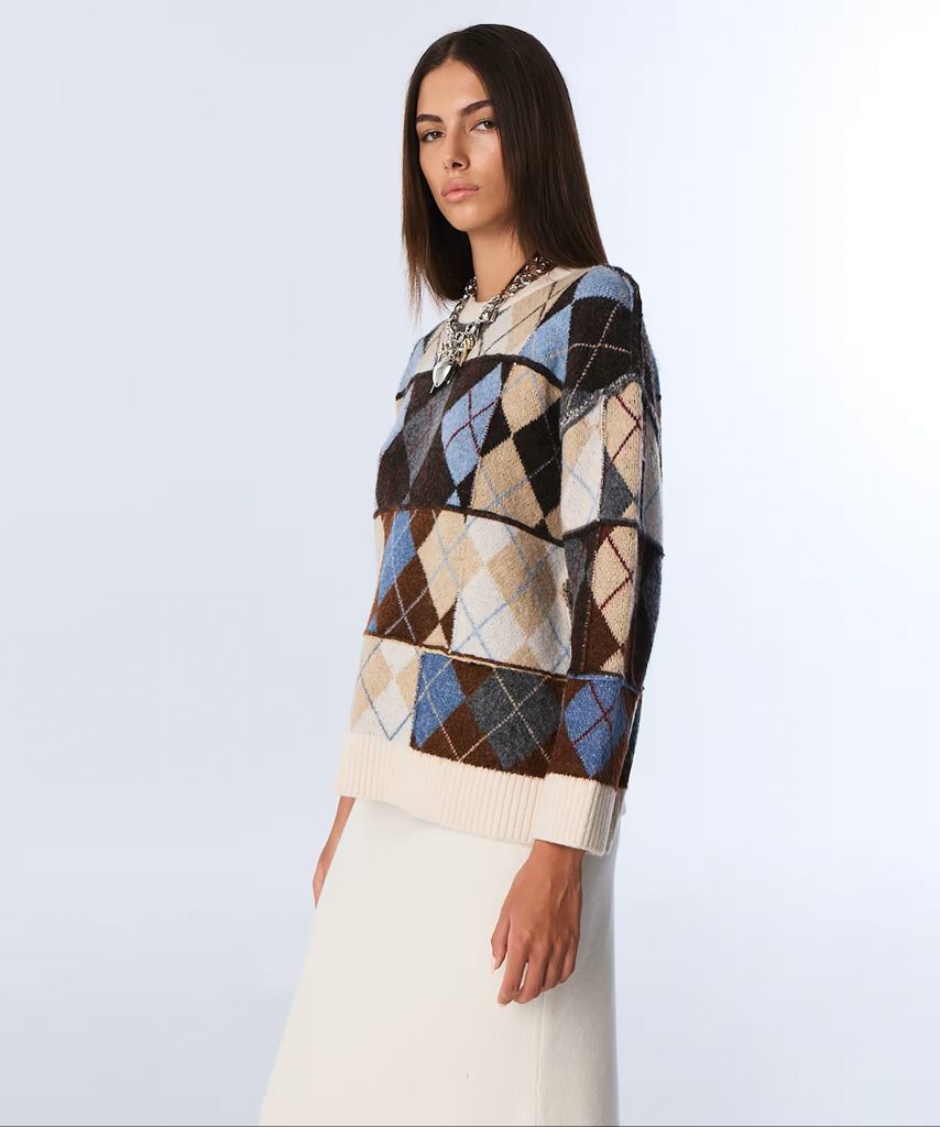 TWIST Baklava Desen Oversıze Kazak TW6250050443 - KREM