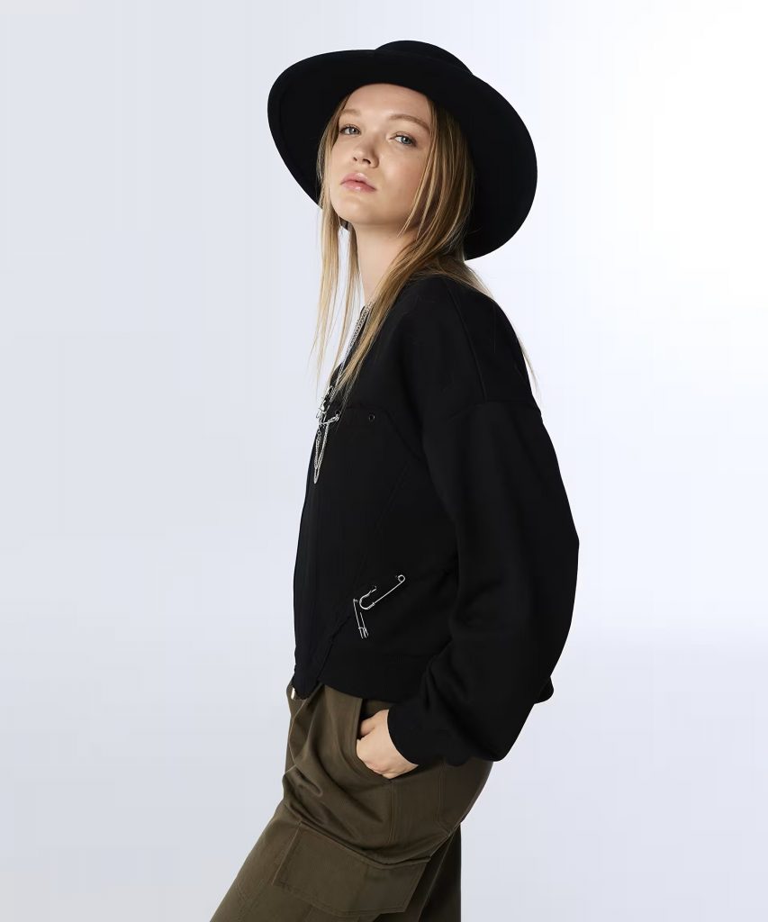 TWIST Karma Metal Aksesuarlı Sweatshırt TW6250091058 - Siyah