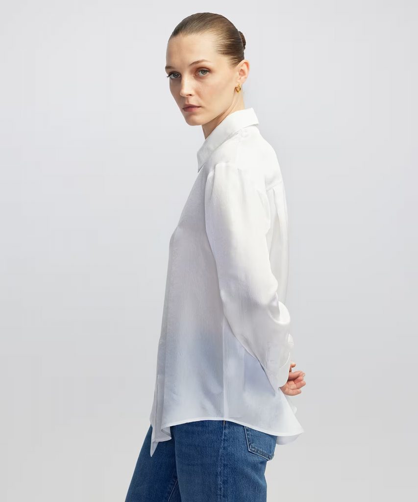 İPEKYOL Metal aksesuarlı gömlek IW6250025070 - Beyaz