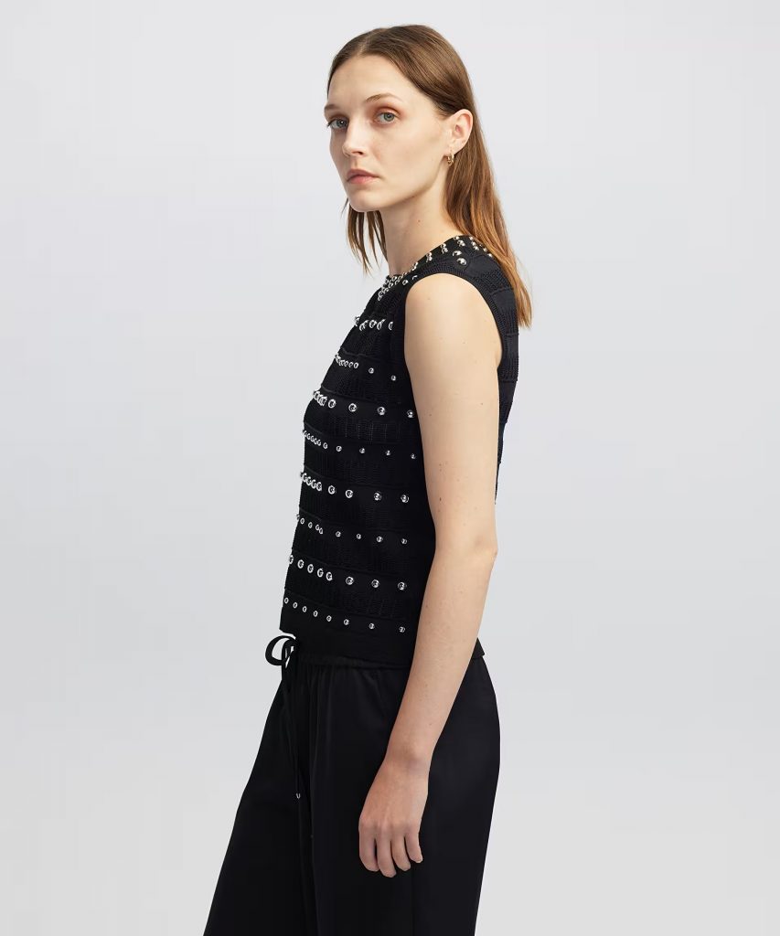 İPEKYOL Karma metal aksesuarlı triko IW6250050023 - Siyah