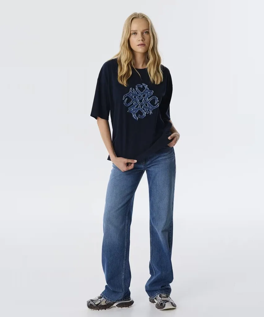 TWIST Denım Aplikeli T-shırt TW6250070066 - Lacivert