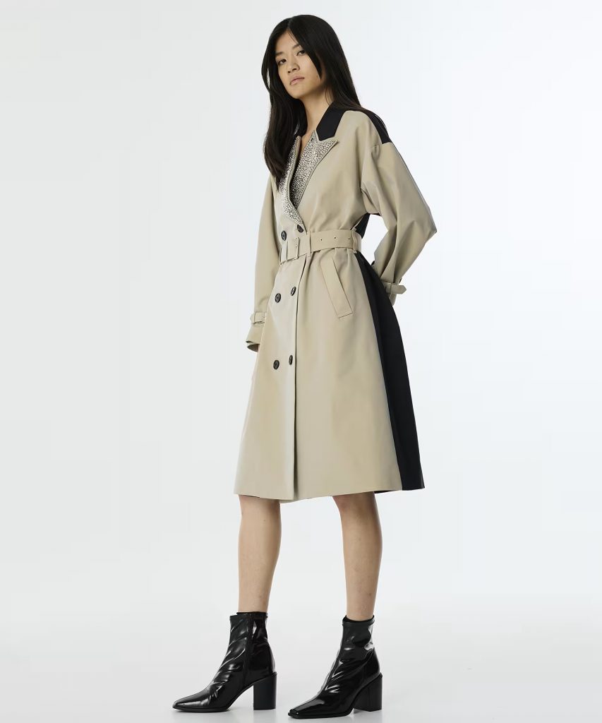 TWIST Trok Baskılı ve İşlemeli Trençkot TW6250011018 - TAŞ