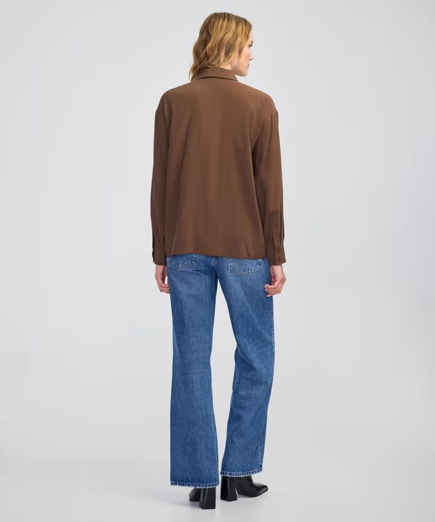 İPEKYOL Cep kapaklı basic gömlek IW6250025143 - kahve