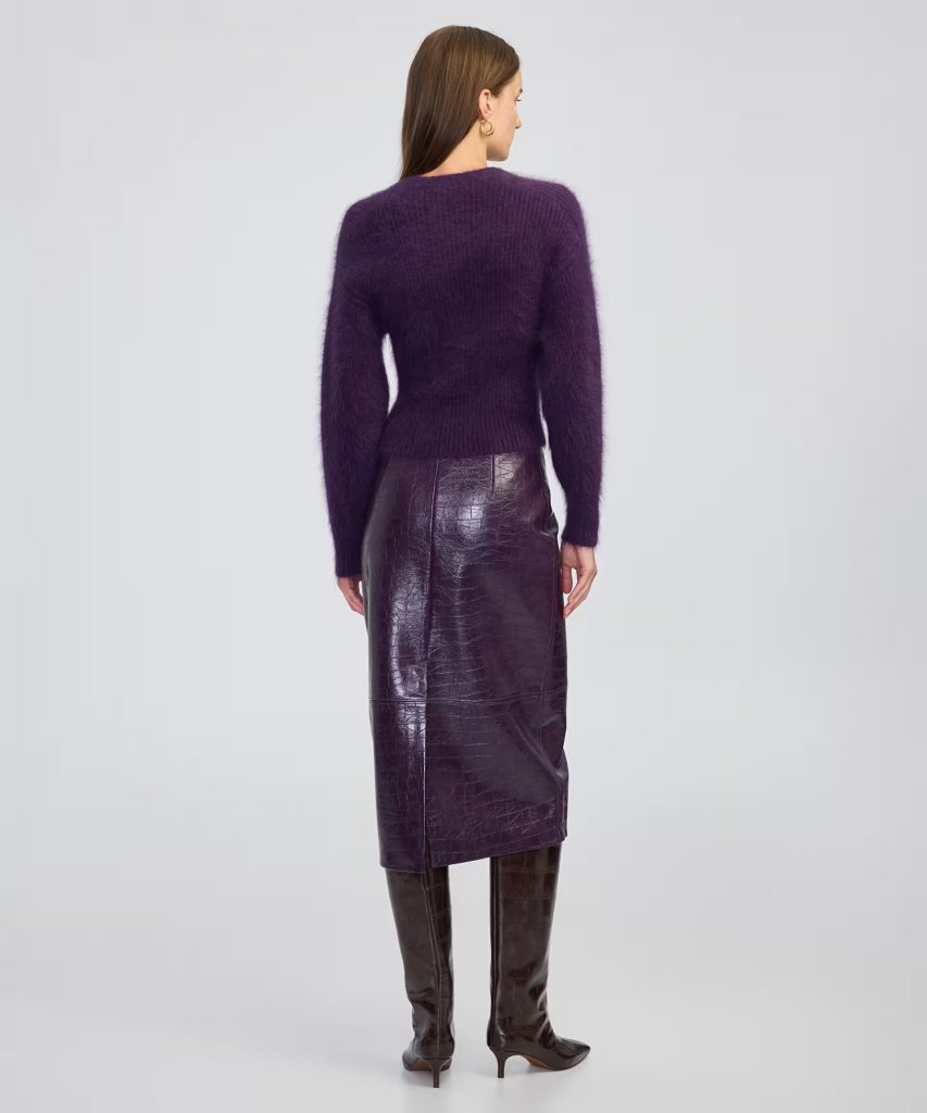 İPEKYOL Bel vurgulu ribanalı triko IW6250050434 - Mor