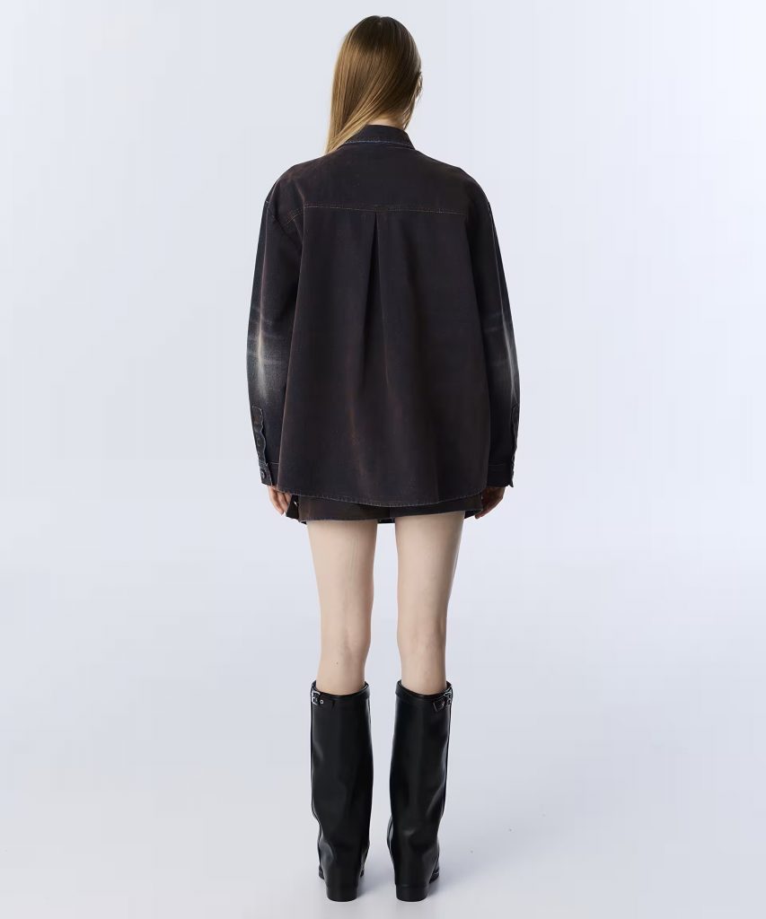 TWIST Metal Düğme Aksesuarlı Gömlek Ceket  TW6250005082 - MÜRDÜM